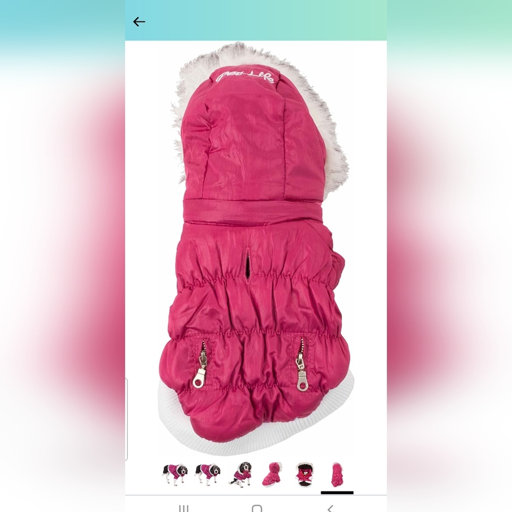 NWT Pink Dog Ski Parker
